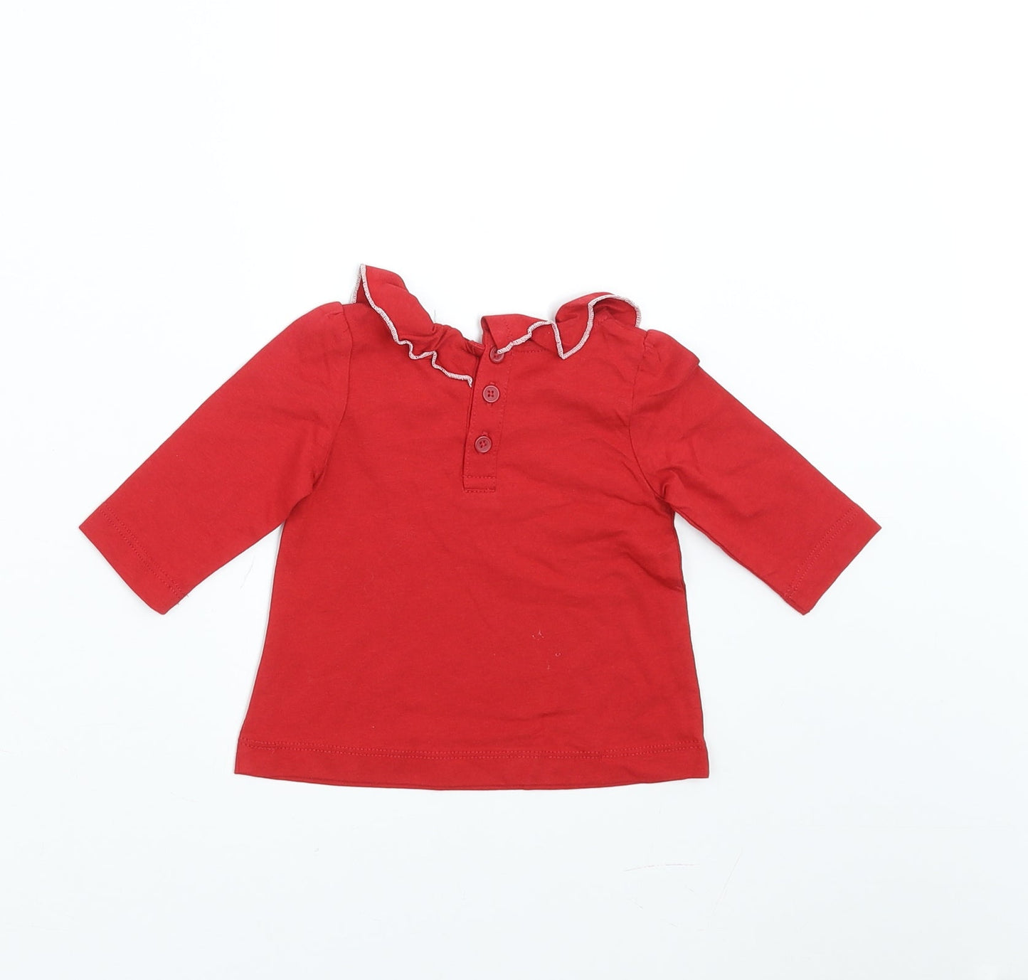Matalan Girls Red   Basic T-Shirt Size 0-3 Months