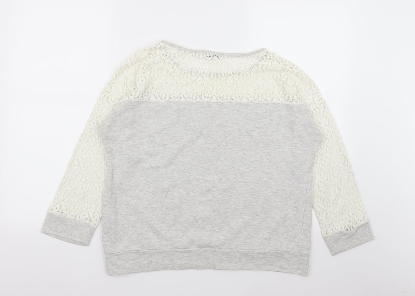 Asda George Womens Grey Geometric  Pullover Jumper Size 12