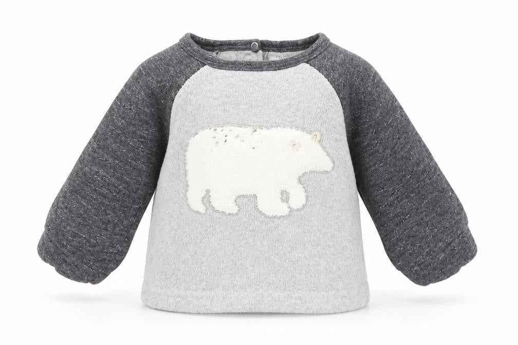 Next Boys Grey Animal Print  Pullover Jumper Size 0-3 Months