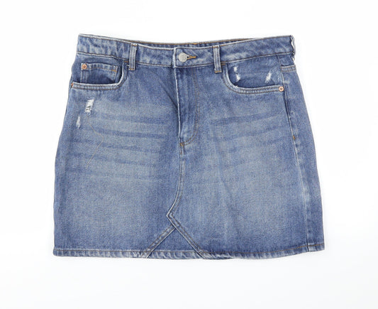 Red Hearing Womens Blue   A-Line Skirt Size 12
