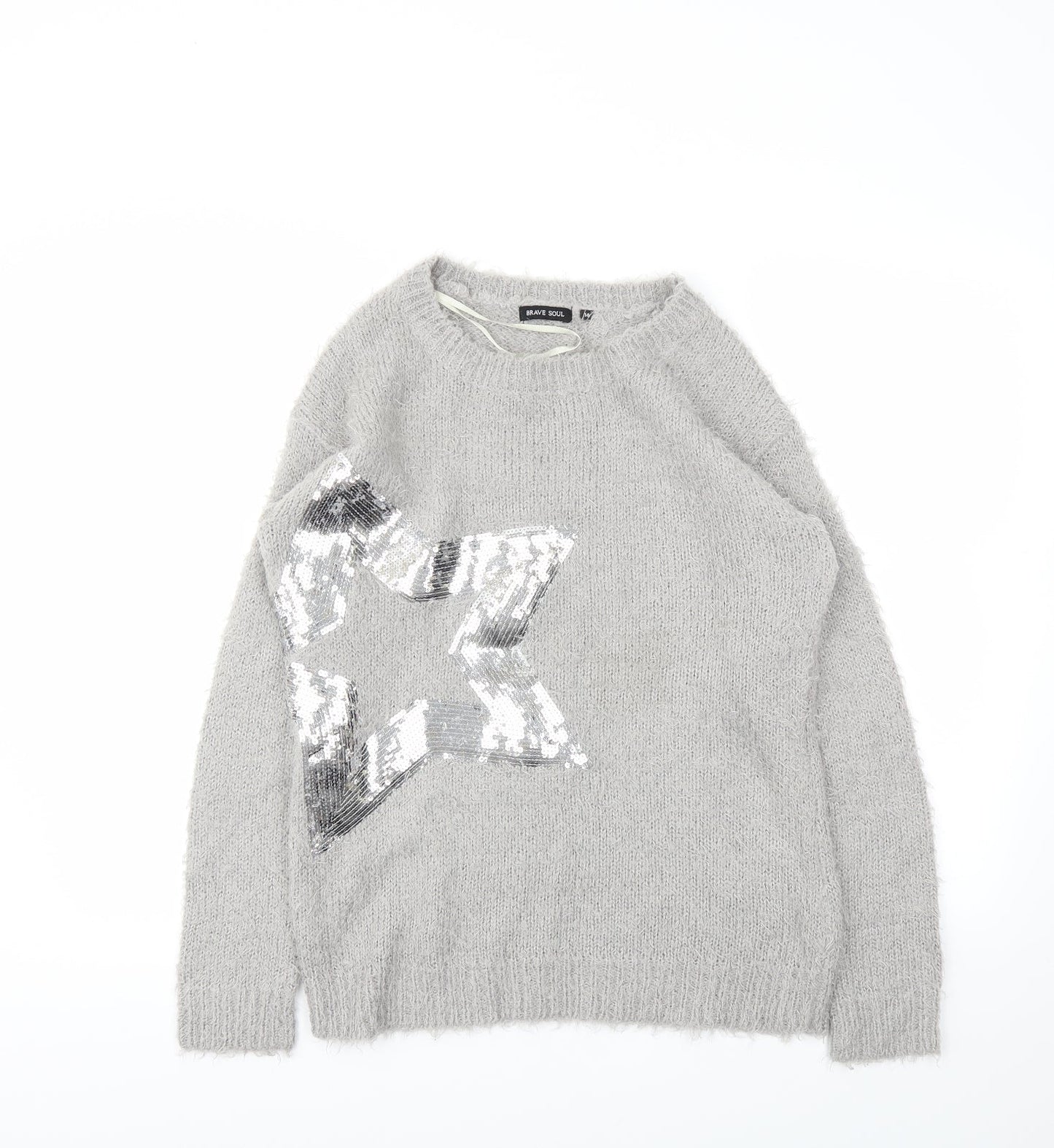 Brave Soul Womens Grey   Pullover Jumper Size 14
