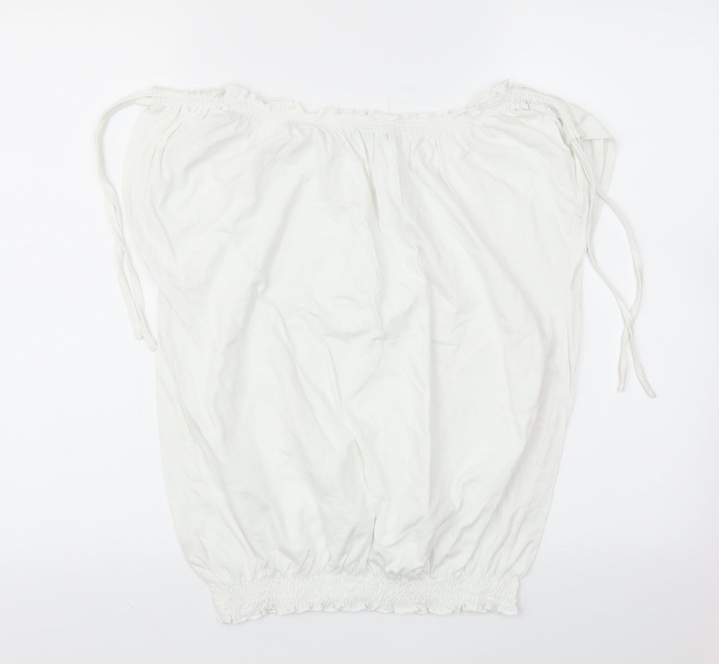 SOUTH  Womens White   Basic T-Shirt Size 12