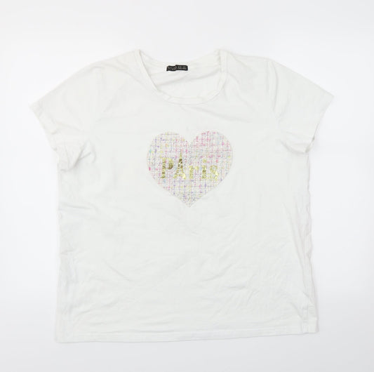 Studio Womens White   Basic T-Shirt One Size