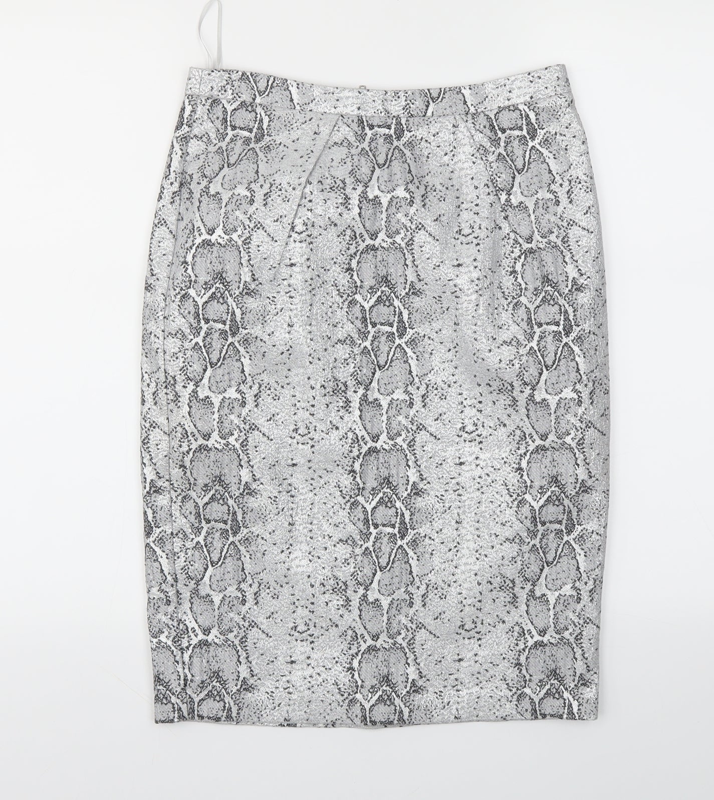 Oasis Womens Grey Animal Print  A-Line Skirt Size 8