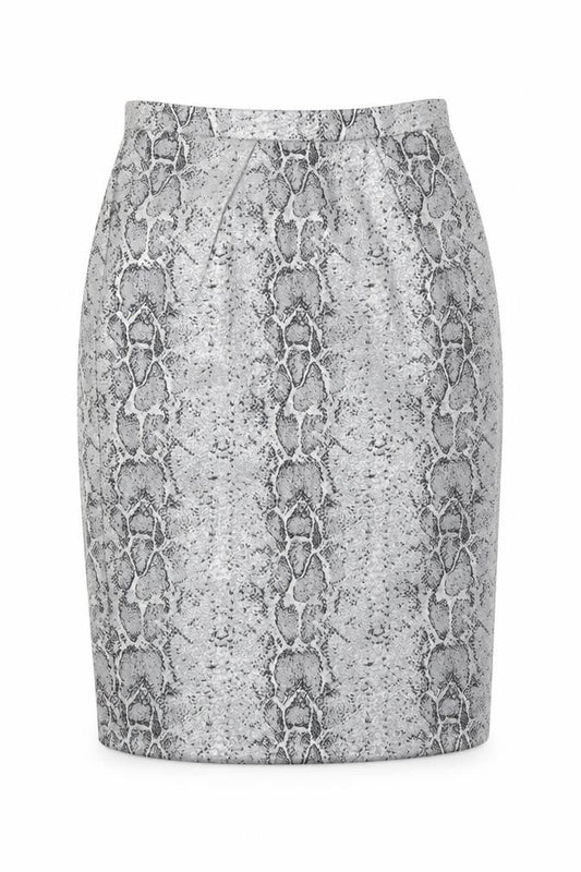 Oasis Womens Grey Animal Print  A-Line Skirt Size 8