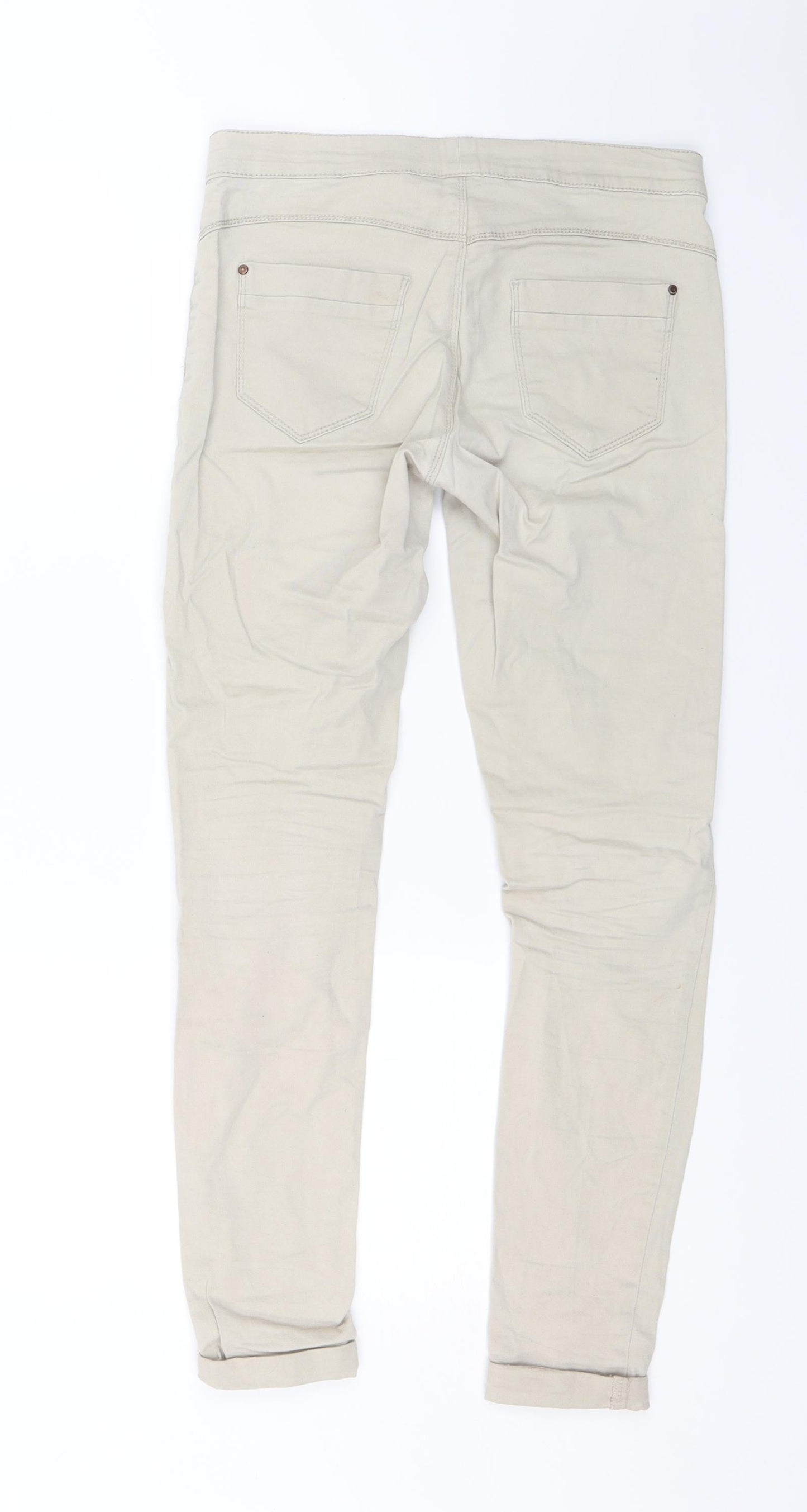 Camaieu Womens Beige   Chino Trousers Size S L26 in