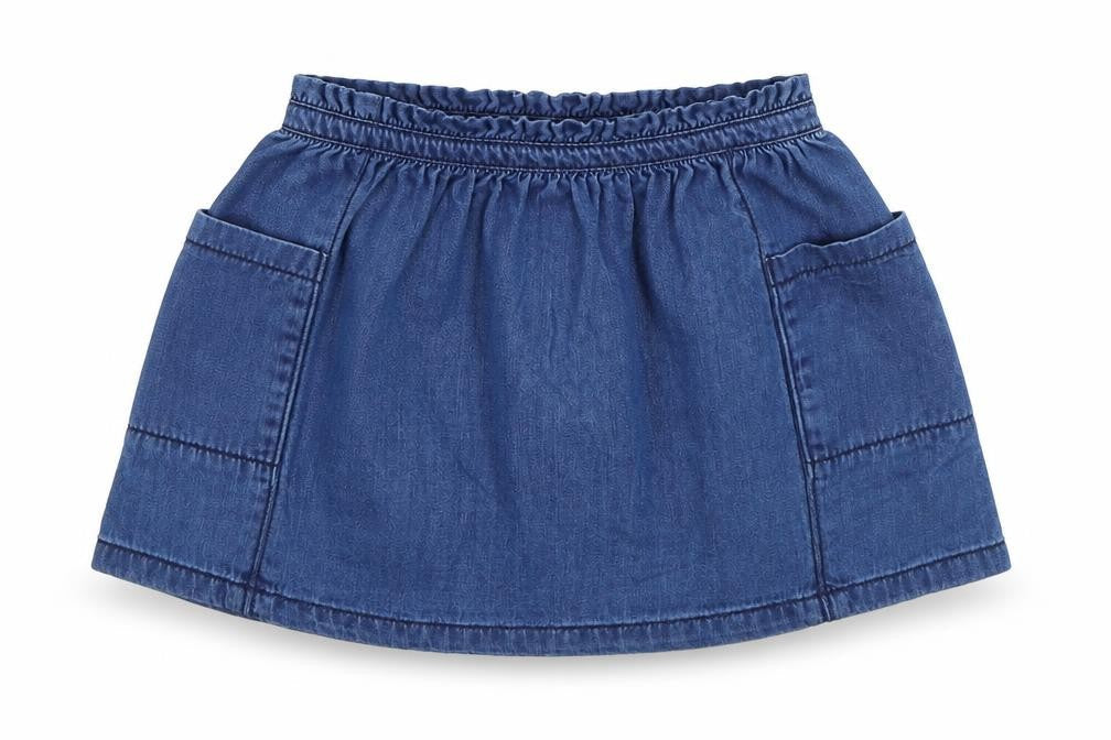 NEXT Girls Blue  Denim Skater Skirt Size 2-3 Years