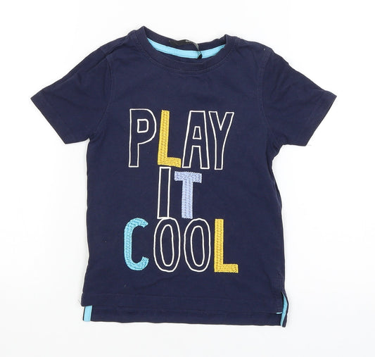 George Boys Blue   Basic T-Shirt Size 2-3 Years  - Play it Cool