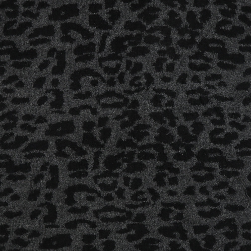Pep & Co Womens Black Animal Print  Wrap Jumper Size 16