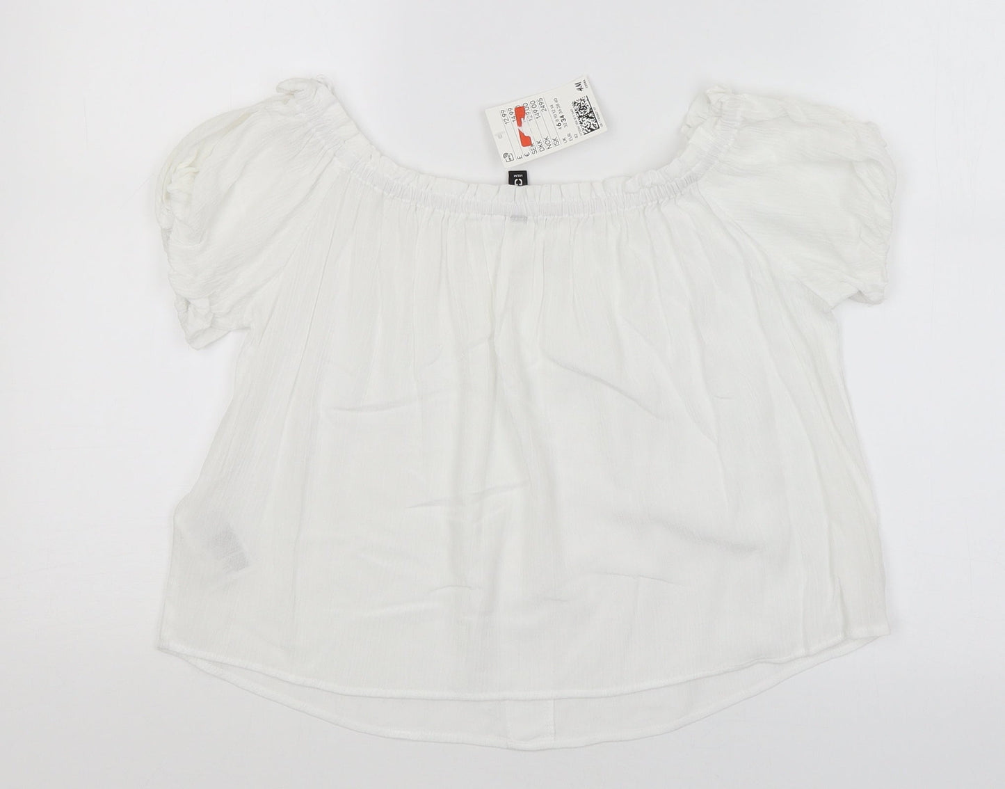 Divided Womens White   Basic T-Shirt Size 6