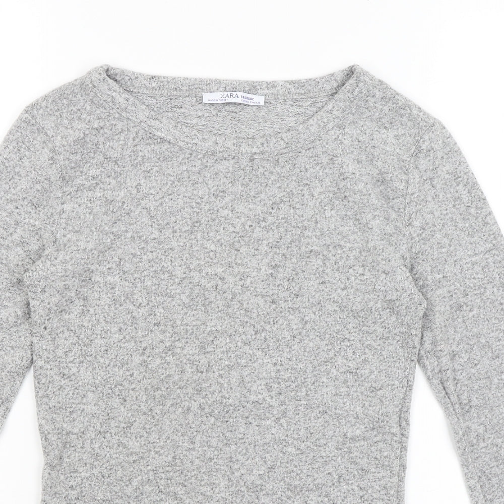 Zara Womens Grey   Pullover Jumper Size S