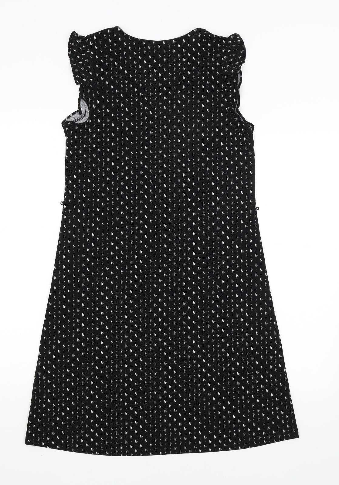 H&M Womens Black Polka Dot  T-Shirt Dress  Size XS