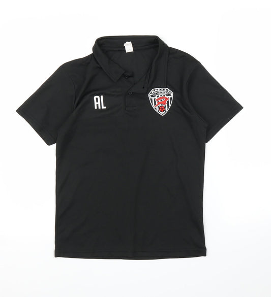 Just Cool Boys Black   Basic T-Shirt Size 10 Years  - Football