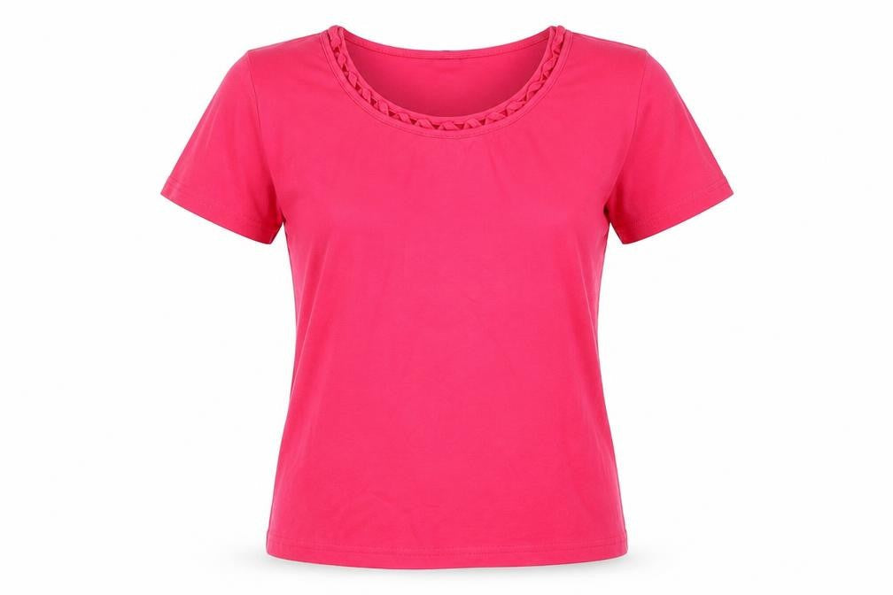 Isle Womens Pink   Basic T-Shirt Size 14