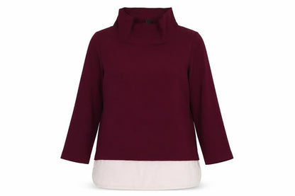 Front view of Atmosphere women’s purple basic blouse, size UK 10