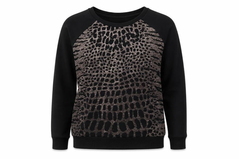 Peacocks Womens Black   Pullover Sweatshirt Size S