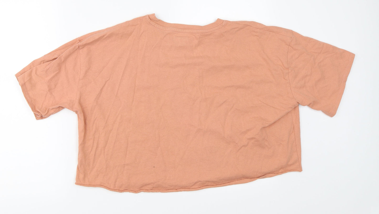Topshop Womens Orange   Basic T-Shirt Size 12
