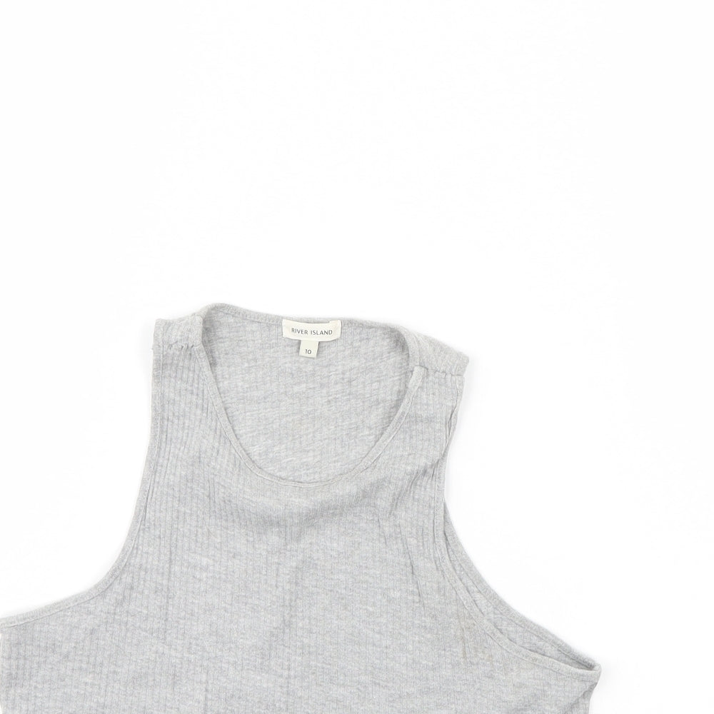 River Island Womens Grey   Cropped Tank Size 10