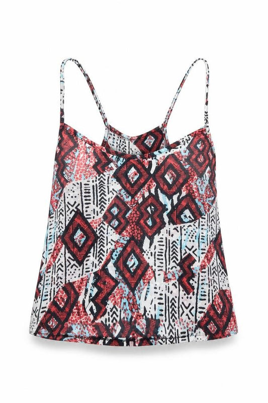 Topshop Womens White Fair Isle  Cropped Tank Size 6