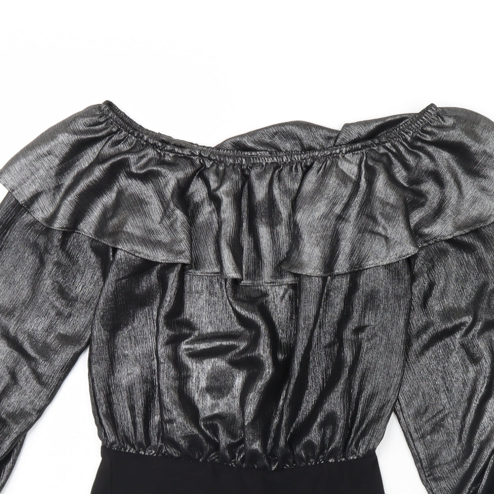 New Look Womens Silver   Bodysuit One-Piece Size 8