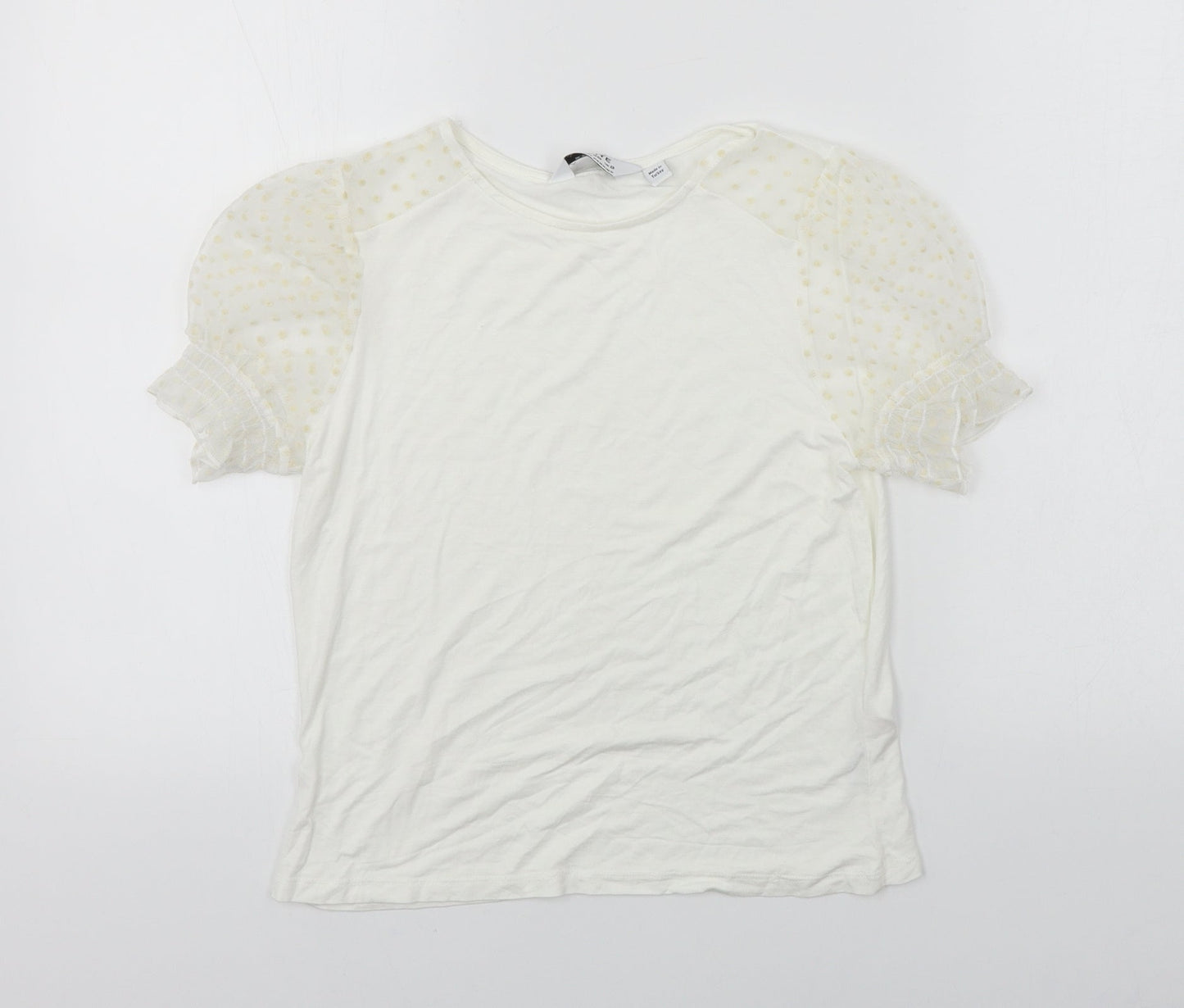 Dorothy Perkins  Womens White   Basic T-Shirt Size 8