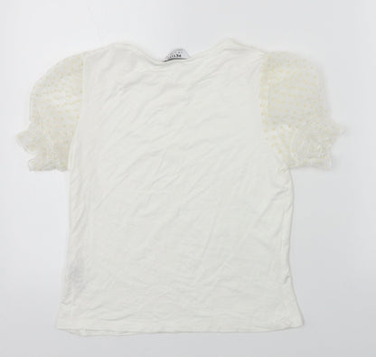 Dorothy Perkins  Womens White   Basic T-Shirt Size 8