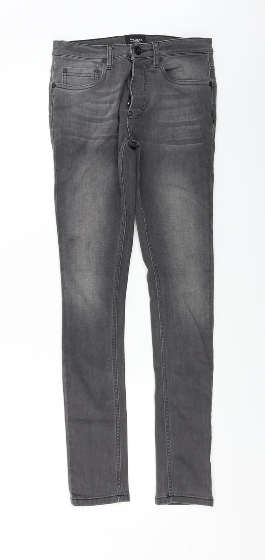 Saxon  Womens Grey   Skinny Jeans Size 28 in L32 in