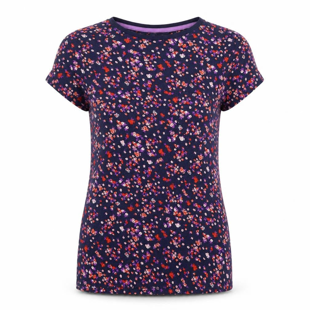 Sleep well  Womens Black Floral  Basic T-Shirt Size 10