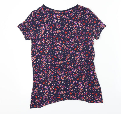 Sleep well  Womens Black Floral  Basic T-Shirt Size 10