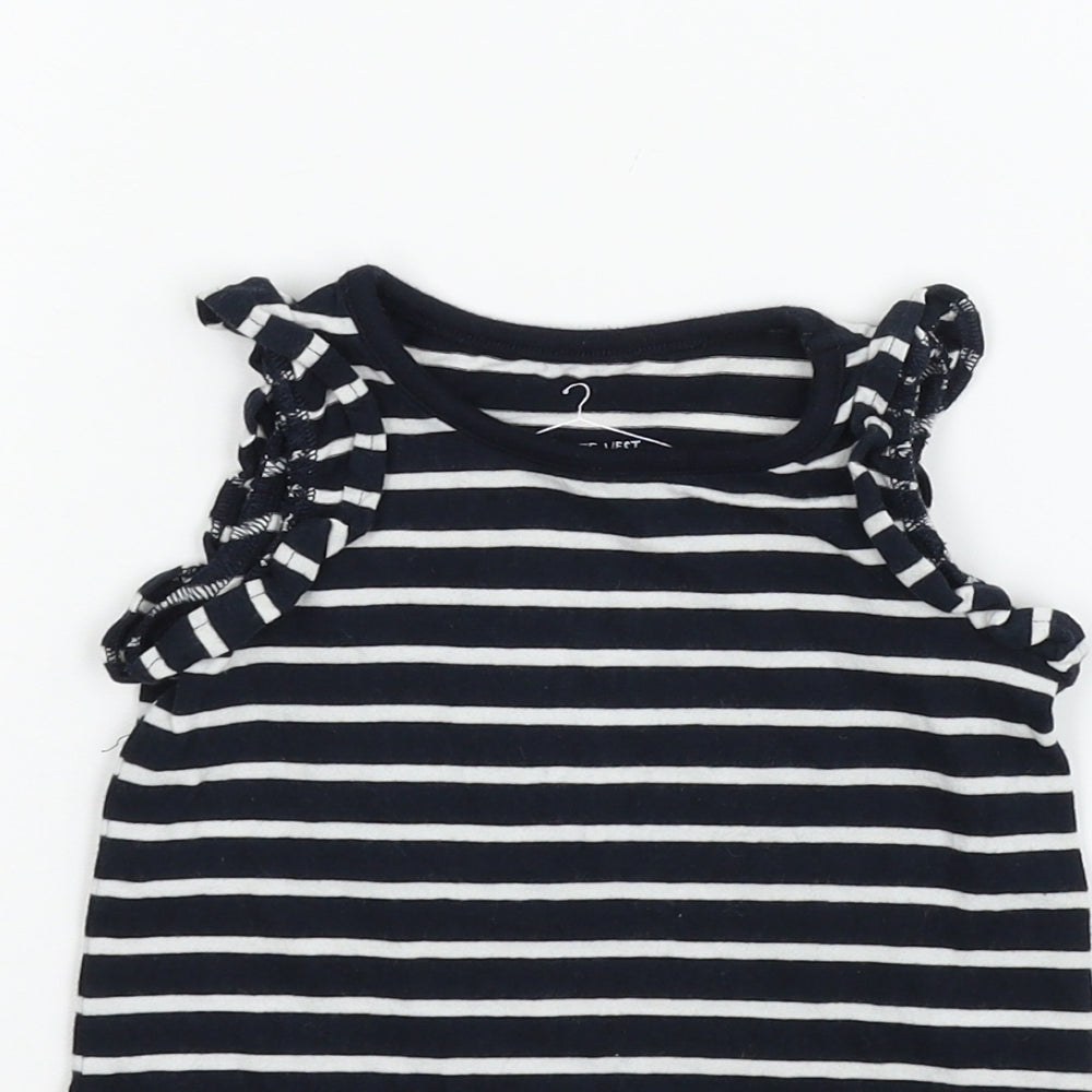 NEXT Boys Black Striped  Basic Tank Size 12-18 Months