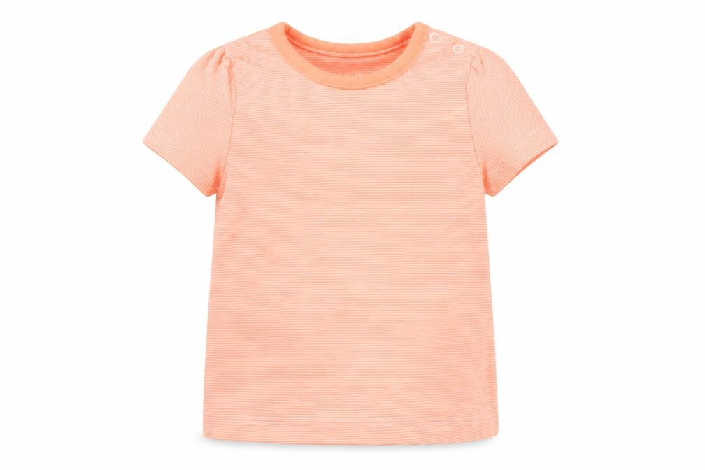 Nutmeg Boys Orange Striped  Basic T-Shirt Size 12-18 Months