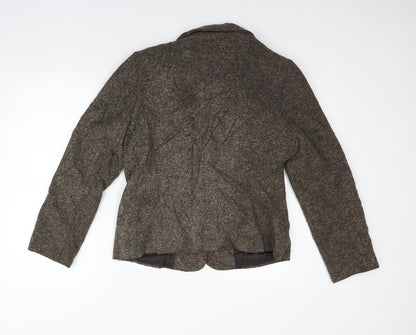Back view of alex &CO women’s beige jacket coat, size UK 12