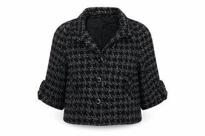 Preworn Womens Black Ikat  Jacket Blazer Size 14
