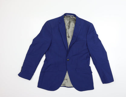 Preworn Womens Blue   Jacket Blazer Size 36 L36 in