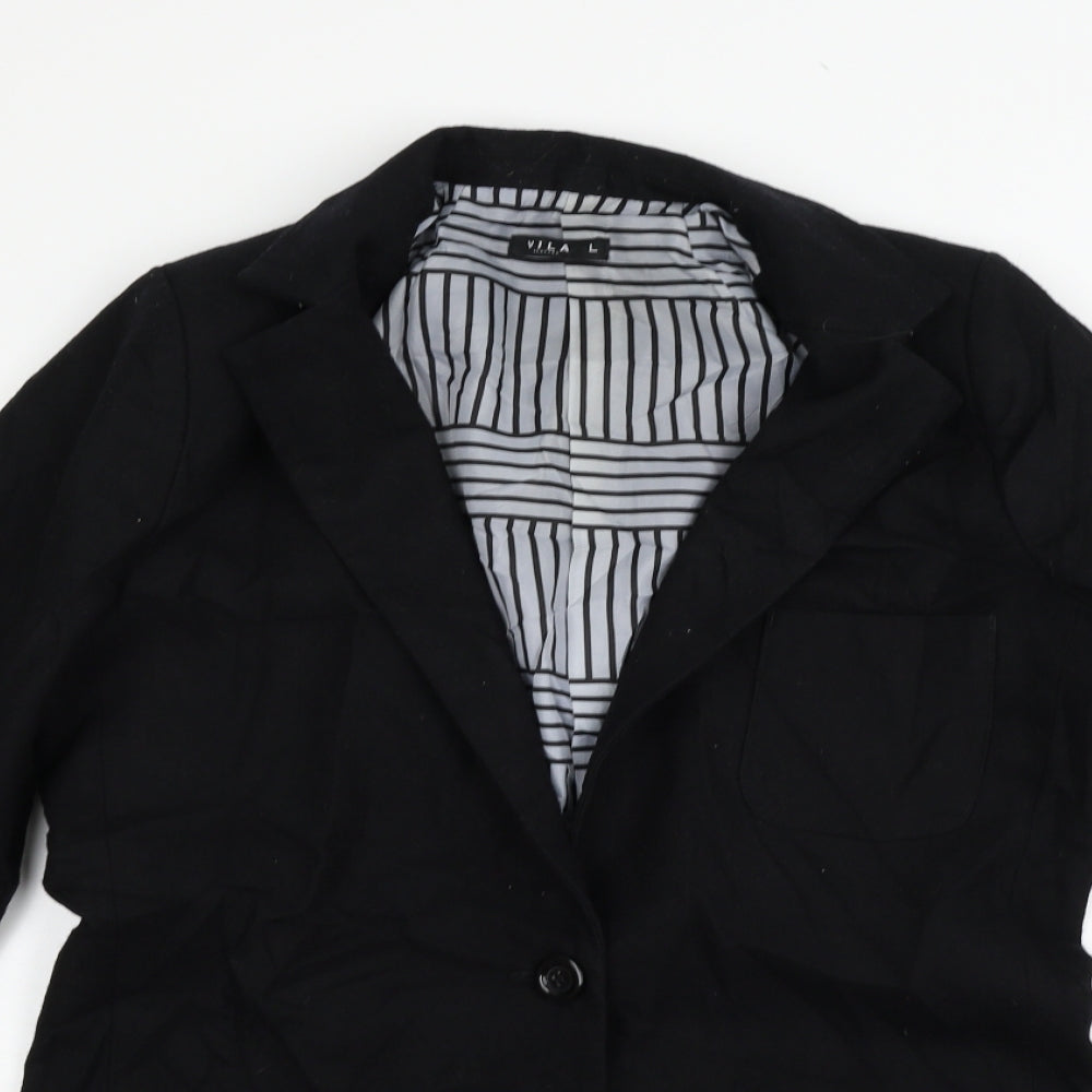 VILLA Womens Black   Jacket Coat Size L
