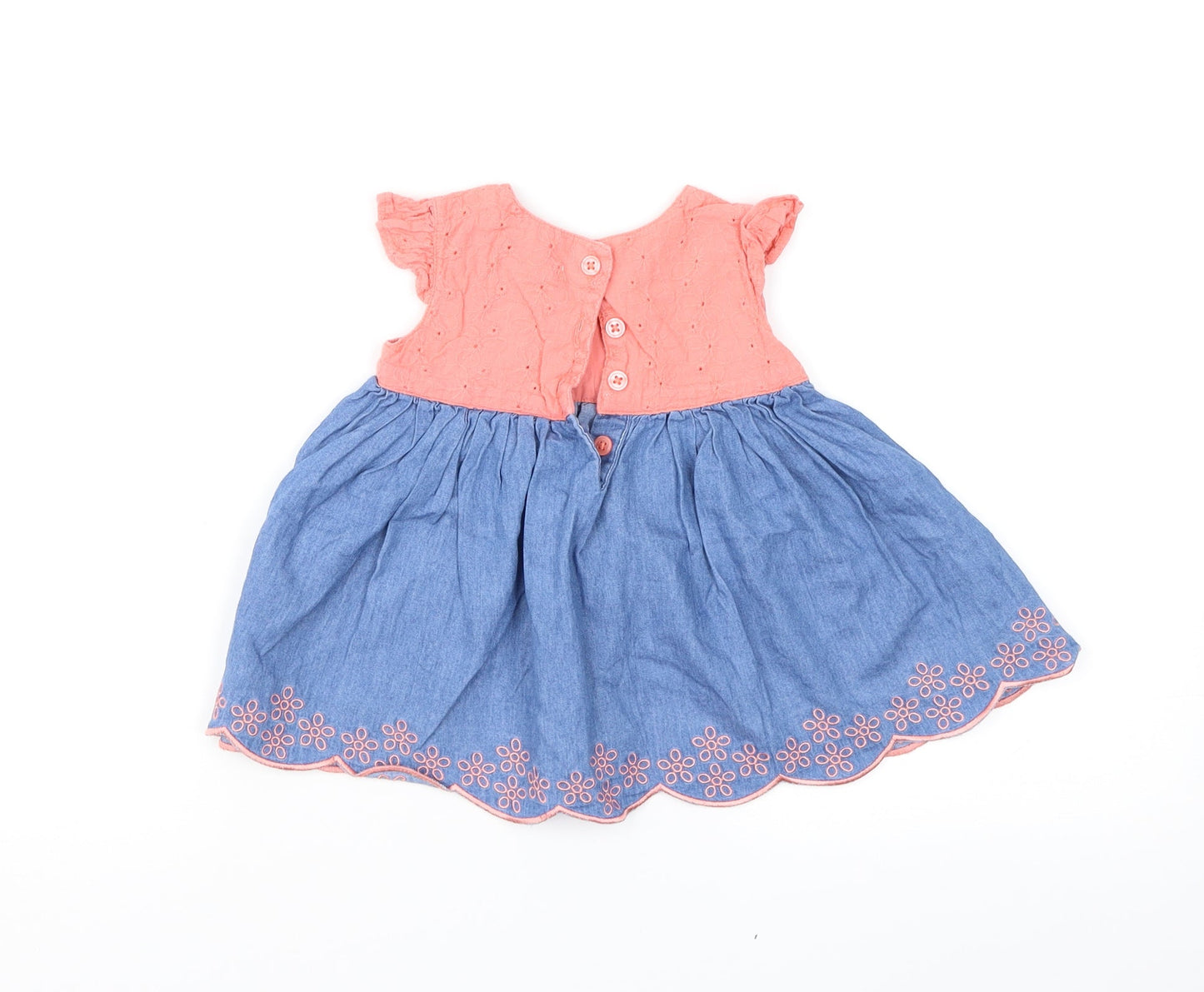 Ladybird Girls Blue Colourblock  Fit & Flare  Size 6-9 Months