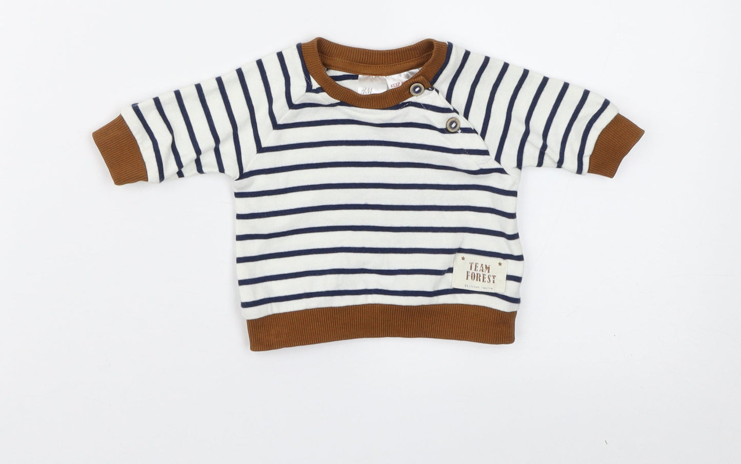 H&M Baby White Striped  Pullover Casual Size Newborn