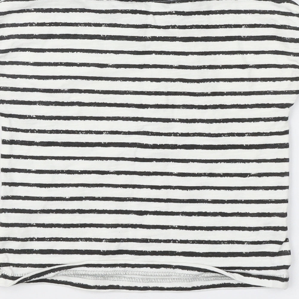 George Baby White Striped  Basic T-Shirt Size 6-9 Months