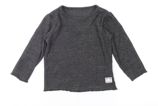 Marks and Spencer Girls Grey   Basic T-Shirt Size 18-24 Months