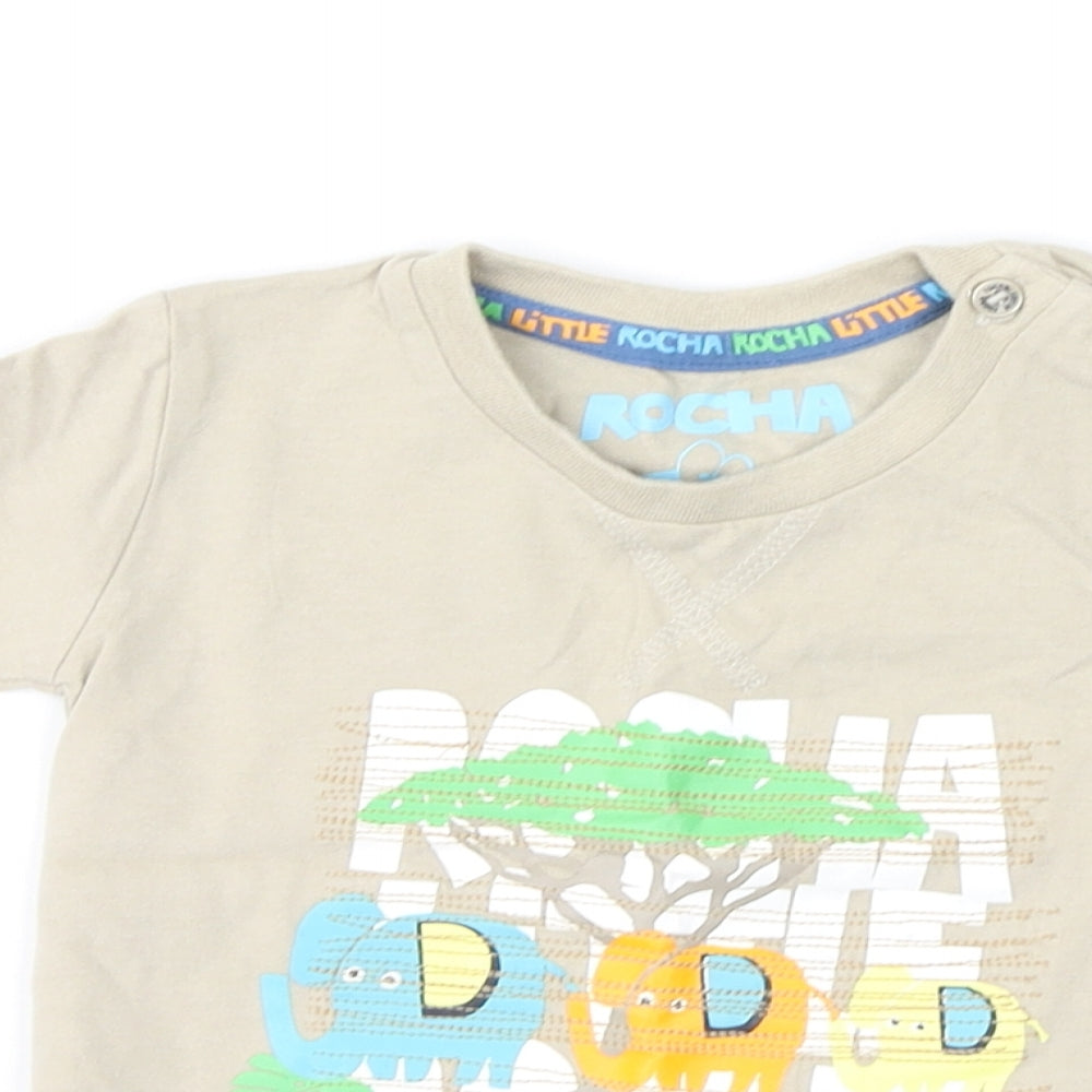 RJR.John Rocha Boys Brown   Basic T-Shirt Size 3-6 Months