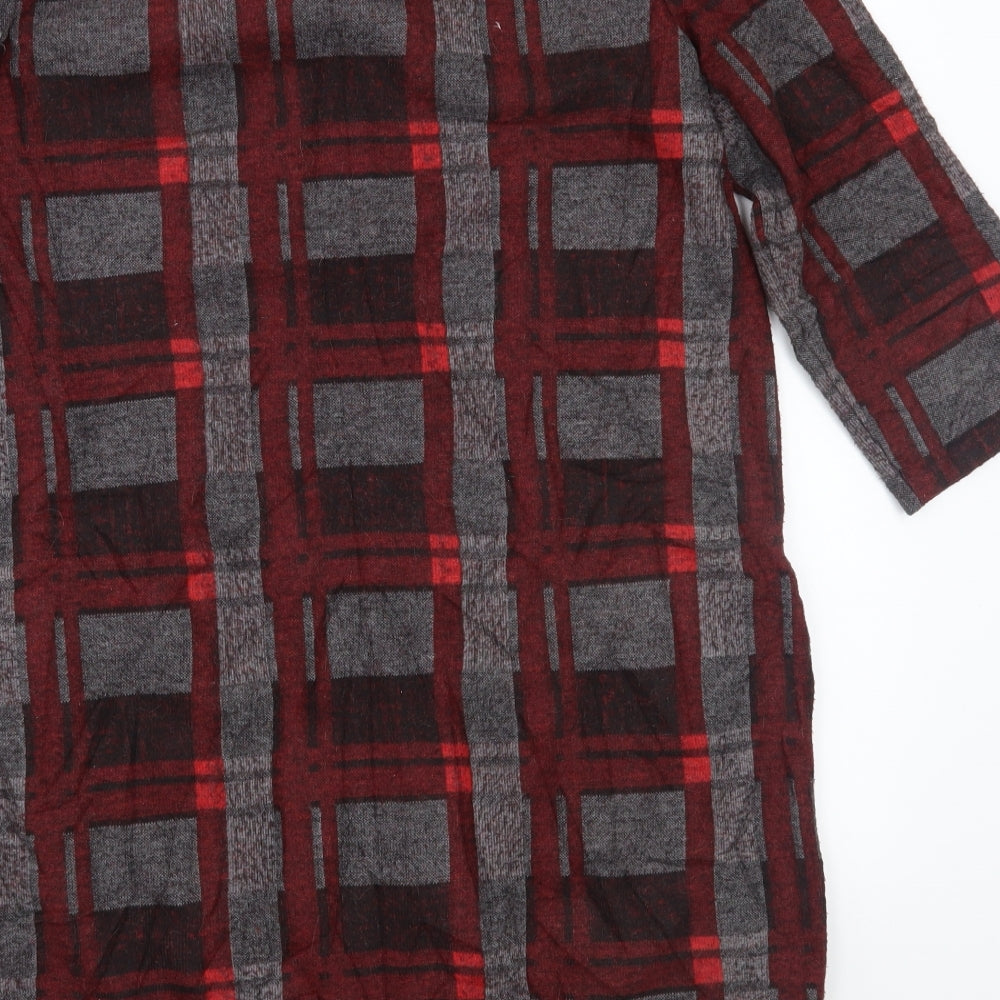 TU Womens Grey Check  A-Line  Size 14