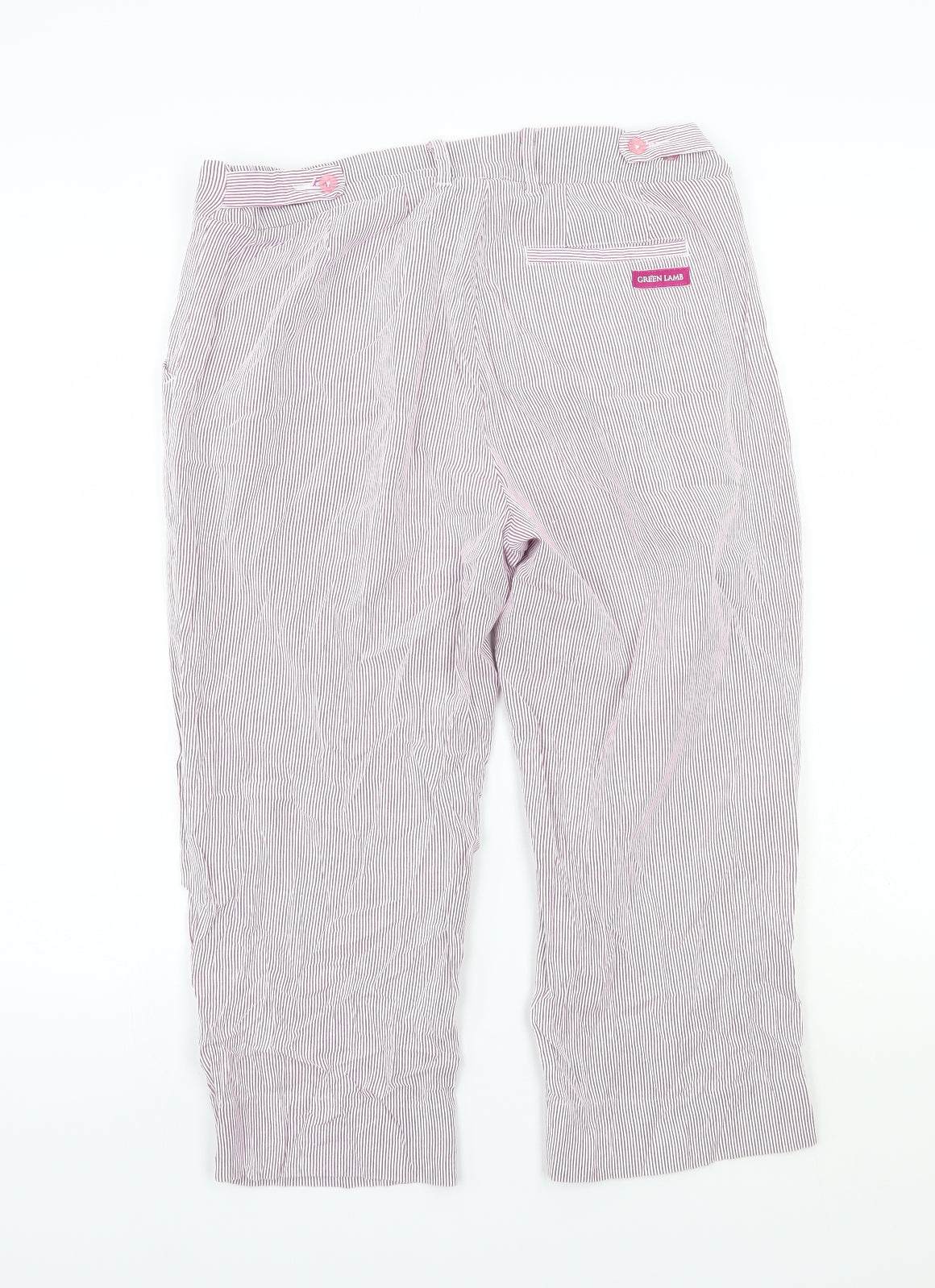 Green lamb Womens Purple Striped  Trousers  Size 12 L20 in