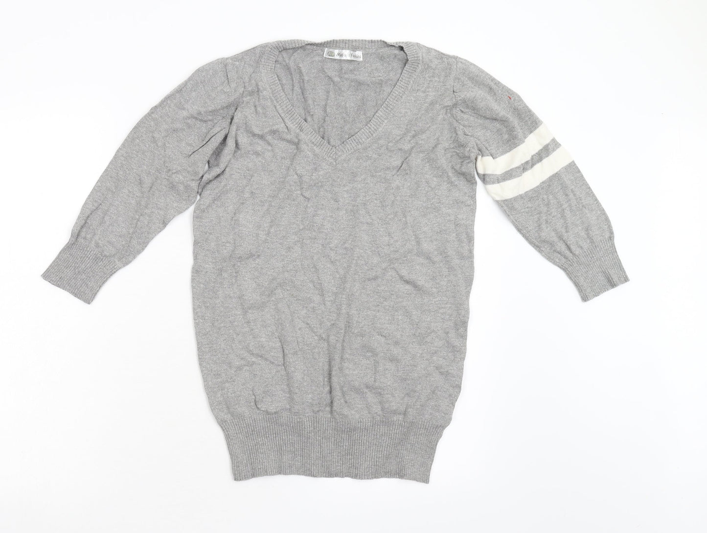 Nababi Womens Grey  Knit Pullover Jumper Size M