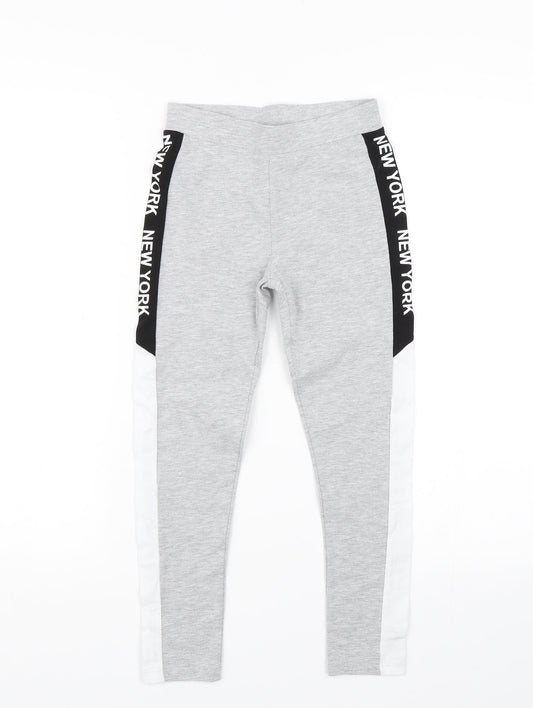 Matalan Girls Grey   Sweatpants Trousers Size 9 Years - New York