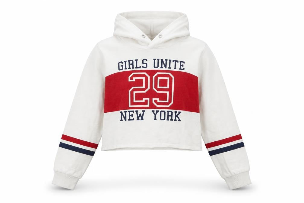 H&M Girls White   Pullover Hoodie Size 9-10 Years  - Girls Unite New York