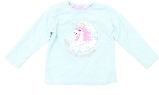 Primark Girls Green   Top Pyjama Top Size 3-4 Years  - Unicorn