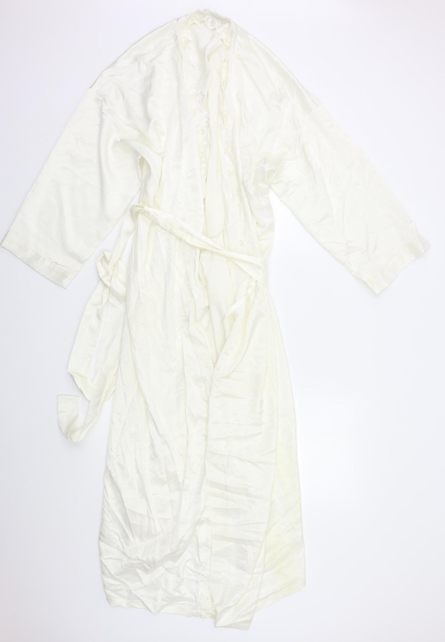 M&S Womens Ivory   Kimono Pyjama Top Size 12