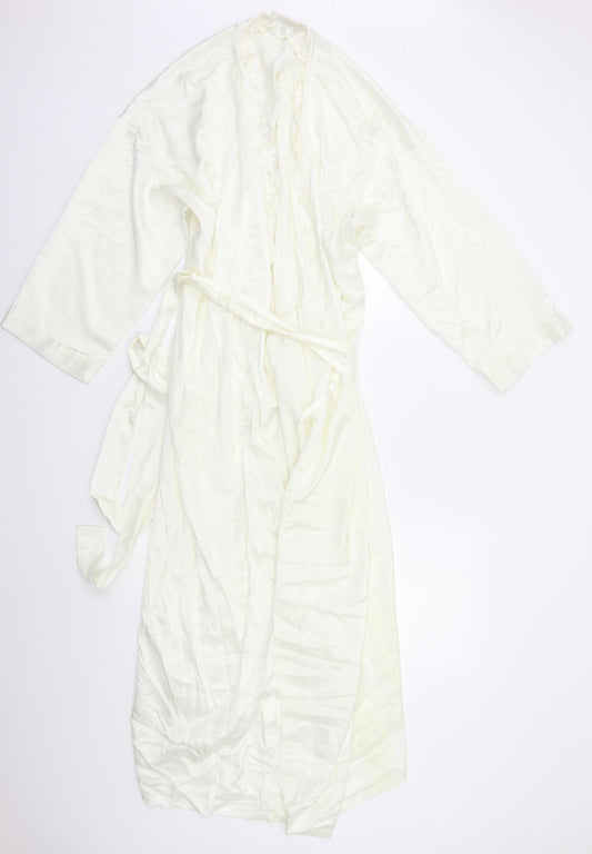 M&S Womens Ivory   Kimono Pyjama Top Size 12