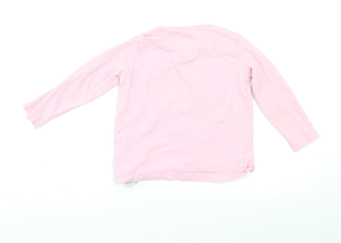 Preloved Primark Girls Pink Solid  Top Pyjama Top Size 3-4 Years - Back