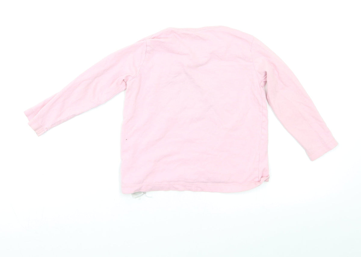 Preloved Primark Girls Pink Solid  Top Pyjama Top Size 3-4 Years - Back